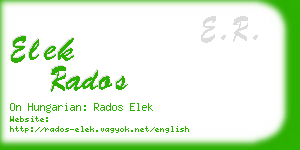 elek rados business card
